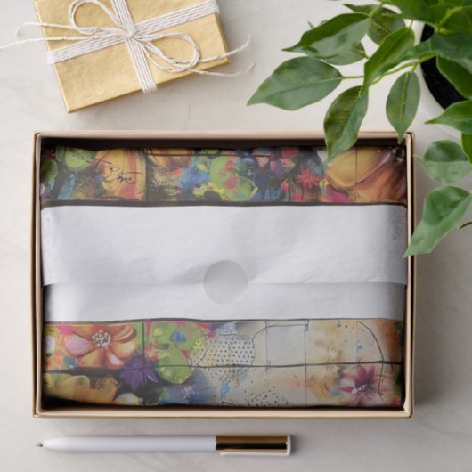 Prachtige bloemenschedel4 tissuepapier (Geschenk)