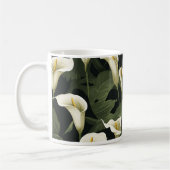 Prachtige bloemenschoonheid, Calla Lily Floral des Koffiemok (Links)