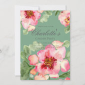 Prachtige bloementuin bruiloft feestelijke shower kaart (Voorkant)
