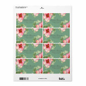 Prachtige bloemetuin bruiloftsfeest etiket (Full Sheet)