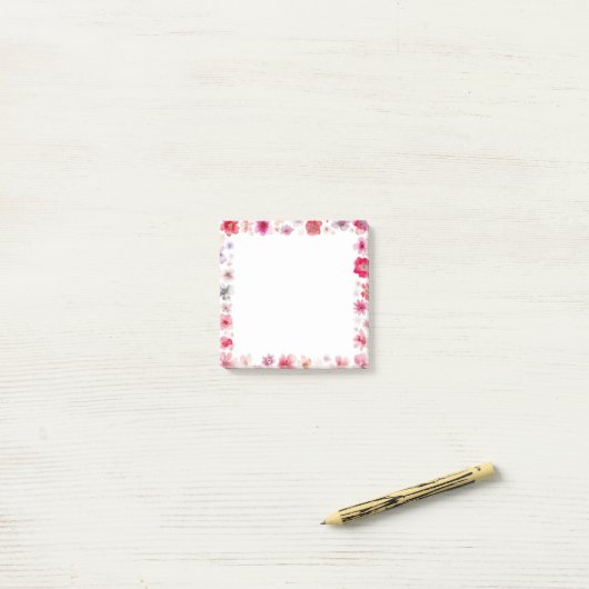 Prachtige bloemige Post-it notities Post-it® Notes (Op bureau)