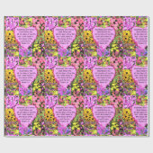 PRACHTIGE BLOEMIGE PSALM 23 ONTWERP CADEAUPAPIER (Vlak)