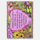 PRACHTIGE BLOEMIGE PSALM 23 ONTWERP DEKEN (Voorkant Verticaal)