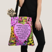 PRACHTIGE BLOEMIGE PSALM 23 ONTWERP TOTE BAG (Dichtbij)