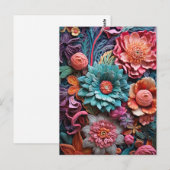 Prachtige bloemige Victoriaans elegante bloemen Briefkaart (Voorkant / Achterkant)