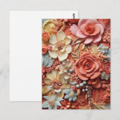 Prachtige bloemige Victoriaans elegante  bloemen Briefkaart (Voorkant / Achterkant)