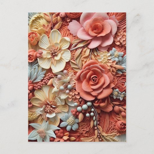 Prachtige bloemige Victoriaans elegante  bloemen Briefkaart (Voorkant)