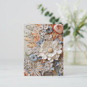 Prachtige bloemige Victoriaans elegante  bloemen Briefkaart (Staand voorkant)