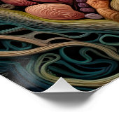 Prachtige bloemige Victoriaans elegante bloemen Perfect Poster (Hoek)