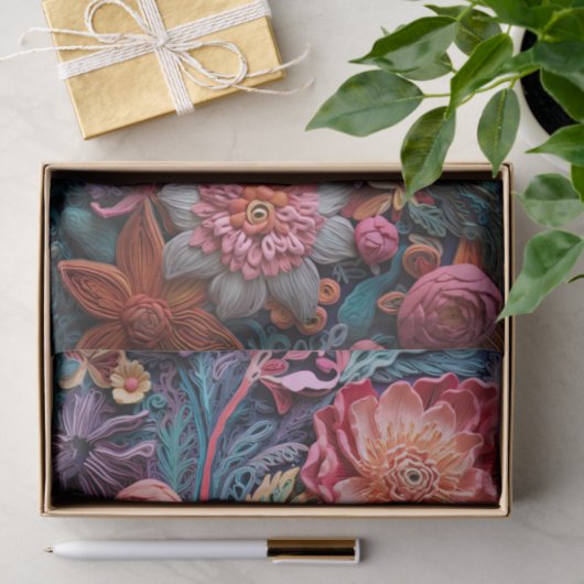 Prachtige bloemige Victoriaans elegante bloemen Tissuepapier (Geschenk)