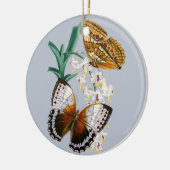 Prachtige  bloemige vlinder illustratie keramisch ornament (Links)