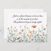 Prachtige bloesem briefkaart (Voorkant / Achterkant)