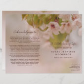 Prachtige bloesems viering van het leven begrafeni (Voorkant / Achterkant)