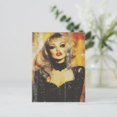 Prachtige blonde vrouw briefkaart (Staand voorkant)