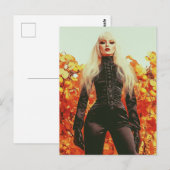 Prachtige blonde vrouw briefkaart (Voorkant / Achterkant)