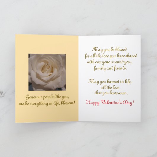 Prachtige Bloom Rozen, Kaart van Valentijns (Binnen)
