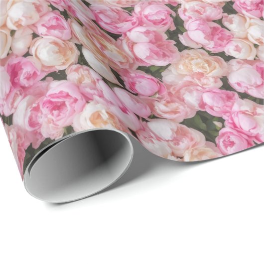 Prachtige Blozen Rozen Gift Wrap Cadeaupapier (Rol Hoek)