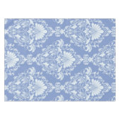 Prachtige Blue Damask Dinnerware Tafelkleed (Voorkant (Horizontaal))