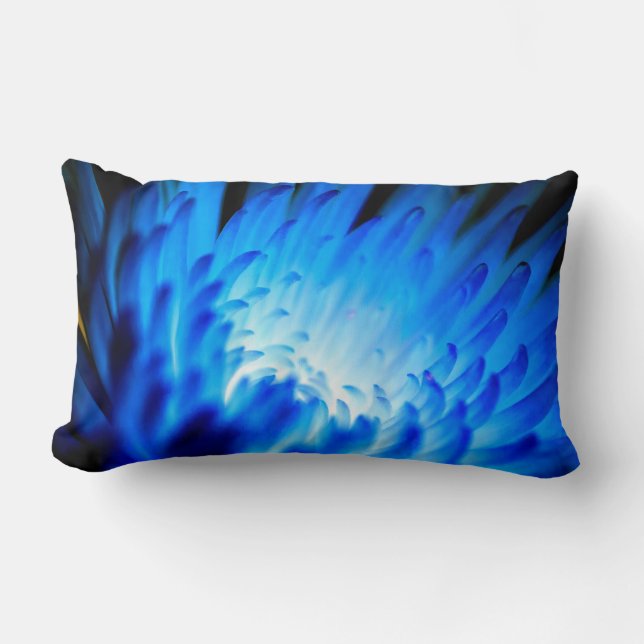 Prachtige Blue Floral Design Sierkussen Kussen (Voorkant)