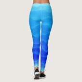 Prachtige Blue Lagoon Wave Pattern Leggings (Achterkant)