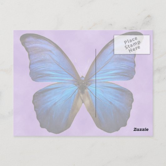 Prachtige Blue Morpho Butterfly Briefkaart (Achterkant)