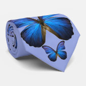 Prachtige Blue Morpho Butterfly Stropdas (Opgerold)