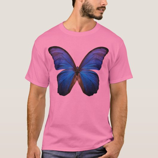 Prachtige Blue Morpho Butterfly T-shirt (Voorkant)