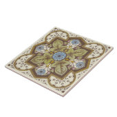 Prachtige Blue Victoriaans Floral Reproduction Til Tegeltje (Zijkant)