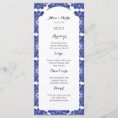 Prachtige Blue & White Baroque Wedding Menu Suite (Voorkant)