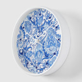 Prachtige Blue White Floral Paisley Art Pattern (Hoek)
