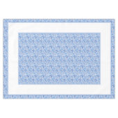 Prachtige Blue White Floral Paisley Art Pattern Tafelkleed (Voorkant (Horizontaal))