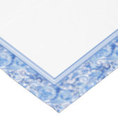 Prachtige Blue White Floral Paisley Art Pattern Tafelkleed (Gekanteld)