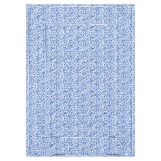 Prachtige Blue White Floral Paisley Art Pattern Tafelkleed (Voorkant)