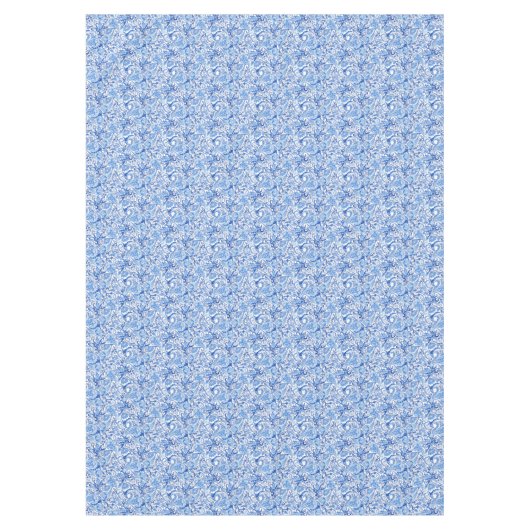 Prachtige Blue White Floral Paisley Art Pattern Tafelkleed (Voorkant)