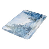 Prachtige Blue Winter Bossen Scene Badmat (Gekanteld)