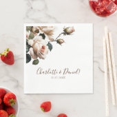 Prachtige Blush Beige Oil Roos Bruiloft Servet (Insitu)