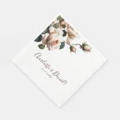 Prachtige Blush Beige Oil Roos Bruiloft Servet (Hoek)
