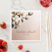 Prachtige Blush Beige Oil Roos Bruiloft Servet (Insitu)