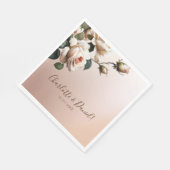 Prachtige Blush Beige Oil Roos Bruiloft Servet (Hoek)