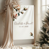 Prachtige Blush Beige Oil Roos Bruiloft Wandkleed