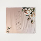 Prachtige Blush Beige Oil Roos Bruiloft Wandkleed (Voorkant (horizontaal))