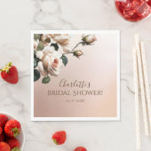 Prachtige Blush Beige Oil Roos Vrijgezellenfeest Servet (Insitu)