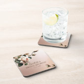 Prachtige Blush Beige Olie Roze Bruidsdouche Bier Onderzetter (Rechterzijde)