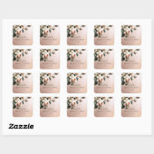Prachtige Blush Beige Olie Roze Bruidsmeisjesfeest Vierkante Sticker (Vel)