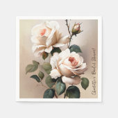 Prachtige Blush Beige Olie Roze Bruiloft Feest Servet (Voorkant)