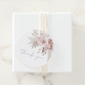 Prachtige Blush Bloemen Bruiloft Dank u Bedankjes Labels (In situ)