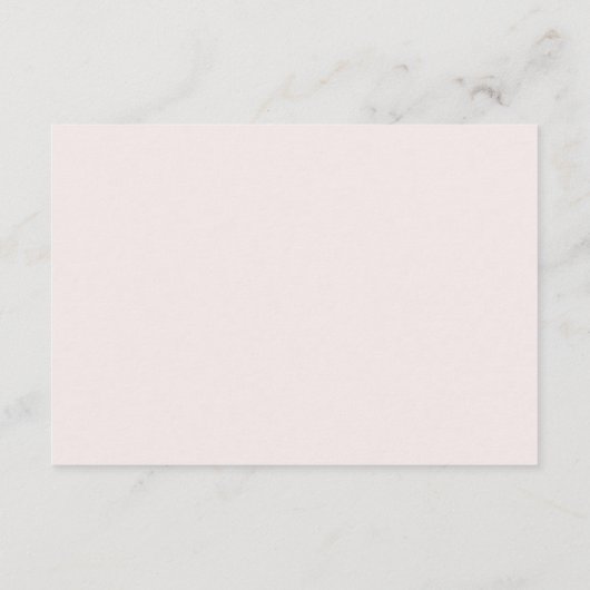 Prachtige Blush Bloemen Bruiloft Details Informatiekaartje (Achterkant)