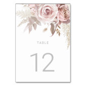 Prachtige Blush Bloemen Bruiloft Receptie Party Kaart (Voorkant)