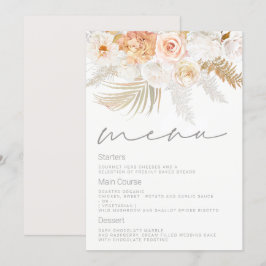 Prachtige Blush, Goud & Ivoor Bruiloft Menu