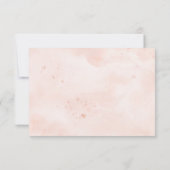 Prachtige Blush & Marine Bloemen Bruiloft Save The Date (Achterkant)